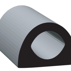 Clean Seal Multi Purpose Weather Stripping, Roll, D Seal, 50 Foot Length X 0.354 Inch Width X 0.216 Inch Thickness, Black – 1085H2-50