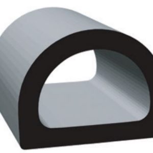 Clean Seal Door Window Channel Seal, D-Type, Mounts with Acrylic Based Adhesive, 3/4 Inch Width X 9/16 Inch Thickness X 50 Foot Length – 135H2-50