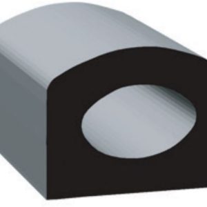 Clean Seal Door Window Channel Seal, D-Type, Mounts with Acrylic Based Adhesive, 5/8 Inch Width X 3/8 Inch Thickness X 50 Foot Length – 1723H2-50