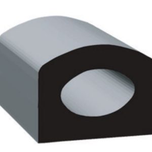 Clean Seal Door Window Channel Seal, D-Type, Mounts with Acrylic Based Adhesive, 5/8 Inch Width X 1/2 Inch Thickness X 50 Foot Length – 50512H2-50
