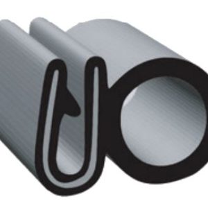 Clean Seal Door Window Channel Seal, U-Channel Type, Clip-On with Side Bulb, 0.8 Inch Width X 1/2 Inch Thickness X 50 Foot Length – G7011-S-50