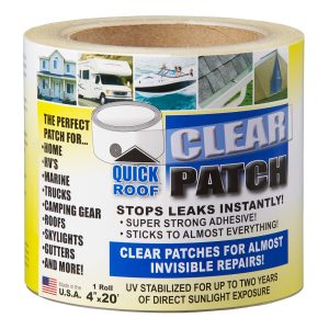 Cofair Prod Roof Repair Tape, Quick Roof ™, Patch Tape, 4 Inch Width X 20 Foot, Clear – QRCP420