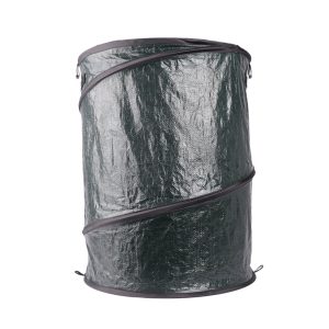Coghlan’s Trash Can, Pop-Up Trash Can, Round, 19 Inch Diameter X 24 Inch Height, Free Standing, Green, Polyethylene Fabric, With Lid – 1219