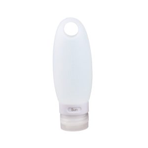 Coghlan’s Travel Bottle, Use to Store and Carry Liquid Toiletries and Food Products, With One 3 Ounce Bottle, Clear Bottle with White Cap – 1955