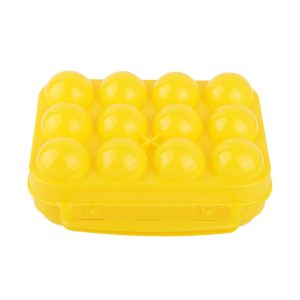 Coghlan’s Egg Holder, Holds 12 Eggs, Yellow, Plastic, With Carrying Handle – 511A