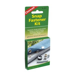 Coghlan’s Snap Fastener Installation Kit, With 8 Sets of Nickel Plated Screw IN Stud to Canvas Fasteners/ Flaring Tool/ Setting Base – 8811