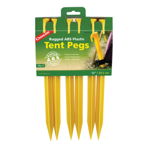 Coghlan’s Tent Peg, Hook Style, 12 Inch Length, ABS Plastic, Set of 6, Also Use New Number 2484 – 9312