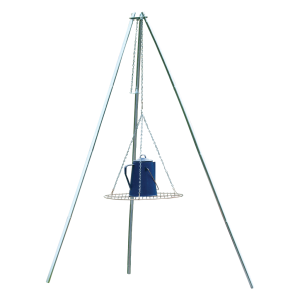 Coghlan’s Campfire Grill, Tripod Style with Lantern Holder, 17 Inch Diameter Chrome Grilling Surface, Foldable, Without Swing Arm – 9340