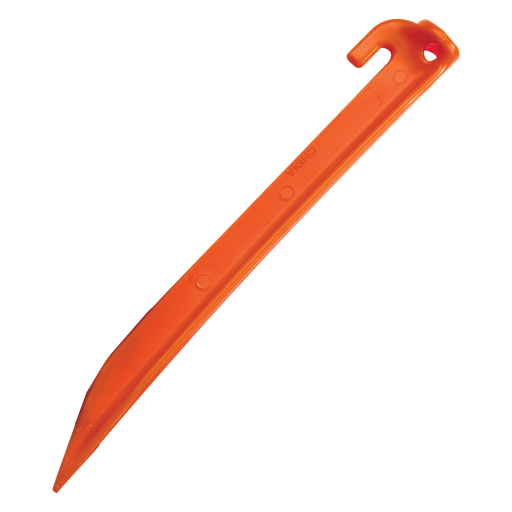 Coghlan’s Tent Peg, Hook Style, 9 Inch Length, Polypropylene, Set of 6 – 9496
