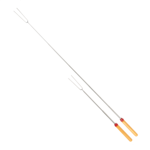 Coghlan’s Campfire Roasting Fork, Extendable Up to 34 Inch Length, Holds Up to 1 Hot Dogs, Chrome Plated Steel Fork with Wooden Handle – 9670