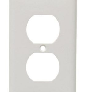 Cooper Wire Receptacle Cover, Arrow Hart, For Duplex Receptacle, 1 Gang, White, Thermoset Plastic – 2132W-BOX