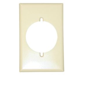 Cooper Wire Receptacle Cover, Arrow Hart, For Power Outlets/ Receptacles, 2 Gang, 2.15 Inch Hole Diameter, Ivory, Thermoset Plastic – 2168V-BOX