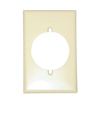 Cooper Wire Receptacle Cover, Arrow Hart, For Power Outlets/ Receptacles, 2 Gang, 2.15 Inch Hole Diameter, Ivory, Thermoset Plastic – 2168V-BOX