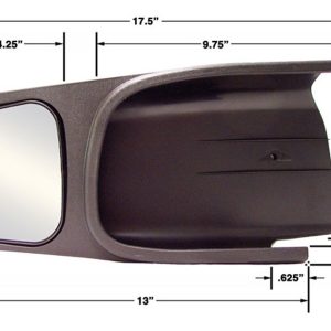 Cipa Exterior Towing Mirror, Slide on, 4-1/2 X 5-5/8 Inch Mirror, Non-Extendable, Glass Manual Adjust, Without Turn Signal Indicator – 10700