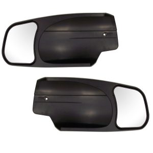 Cipa Exterior Towing Mirror, Slide on, 4-1/4 X 5-3/4 Inch Mirror, Non-Extendable, Glass Manual Adjust, Without Turn Signal Indicator – 10900