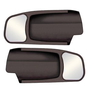 Cipa Exterior Towing Mirror, Slide on, Non-Extendable, Glass Manual Adjust, Without Turn Signal Indicator, Without Heat, Non-Folding, Black – 11400