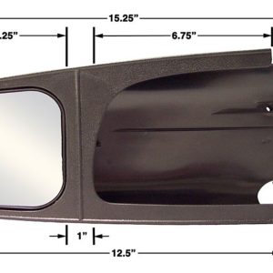 Cipa Exterior Towing Mirror, Slide on, 4-1/2 X 5-1/8 Inch Mirror, Non-Extendable, Glass Manual Adjust, Without Turn Signal Indicator – 11500
