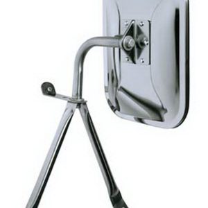 Cipa Exterior Mirror, Single, Chrome, Manual, Non-Foldaway, With Brackets and Hardware, 7-1/2 Inch X 10-1/2 Inch – 45500