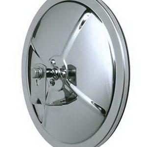 Cipa Exterior Mirror, Hot Spot, Blind Spot Mirror, Single, Stainless Steel, Manual, With Brackets, 8-1/2 Inch Round Clamp-On – 48852