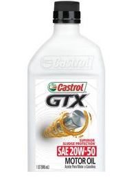 Castrol Oil, Gtx ®, SAE 20W-50, 1 Quart Bottle, Single – CA06147