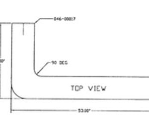 Cummins Nw Generator Exhaust Pipe, Use with Cummins Onan Generators, 90 Degree Bend Pipe, 53 Inch, 1-1/2 Inch Outer Diameter – 046-00563