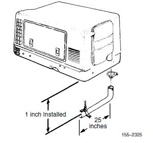 Cummins Nw Generator Exhaust Pipe, Use with Microlite Kv/ Cm Qg 2500 LP/2800/2800 Evap Model Generators, 25 Inch Length – 155-2325