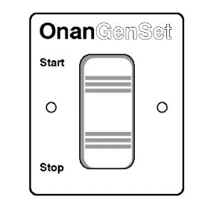 Cummins Nw Switch Panel, Illuminated Start/Stop Rocker Switch with Mounting Plate – 300-4936