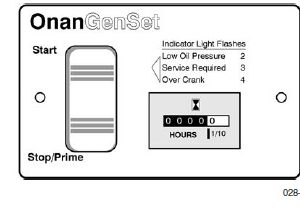 Cummins Nw Switch Panel, Illuminated Start/Stop Rocker Switch/ Hourmeter with Mounting Plate – 300-4937