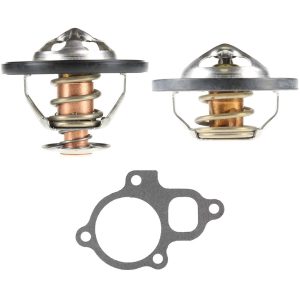 Motorad Thermostat, Standard, Temperature: 180F and 205F, With Water Inlet and Water Outlet Thermostats/ Water Outlet Gaskets/ Set of 2 Seals – 427457