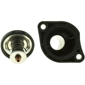 Motorad Thermostat, Temperature: 170F, Plastic/ Stainless Steel/ Copper/ Rubber, With Seal, Black/ Silver – 4316KT