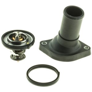 Motorad Thermostat, Temperature: 170F, Plastic/ Stainless Steel/ Copper/ Rubber, With Seal, Black/ Silver – 4316KT