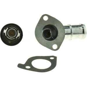 Motorad Thermostat, Temperature: 192F, Steel/ Stainless Steel/ Copper/ Rubber/ Paper, With Gasket, Black/ Silver – 5167KT