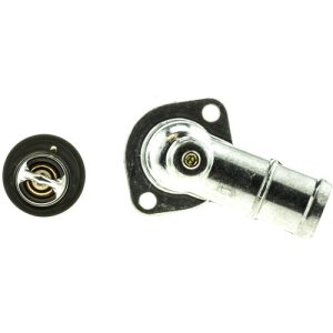 Motorad Thermostat, Temperature: 192F, Steel/ Stainless Steel/ Copper/ Rubber/ Paper, With Gasket, Black/ Silver – 5167KT