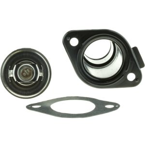Motorad Thermostat, Temperature: 195F, Steel/ Stainless Steel/ Copper/ Rubber/ Paper, With Gasket, Black/ Silver – 5181KT