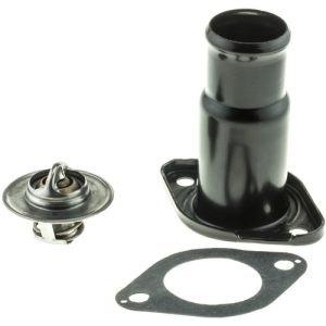 Motorad Thermostat, Temperature: 195F, Steel/ Stainless Steel/ Copper/ Rubber/ Paper, With Gasket, Black/ Silver – 5181KT