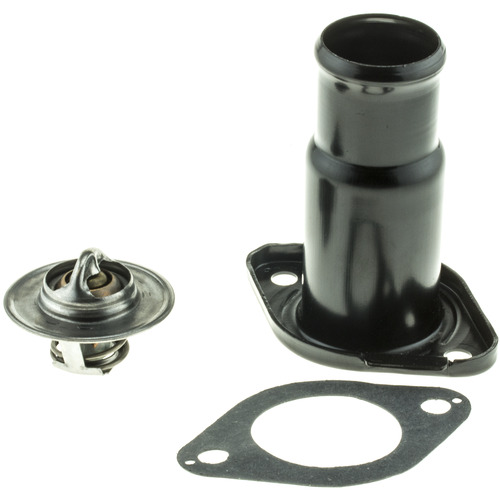 Motorad Thermostat, Temperature: 195F, Steel/ Stainless Steel/ Copper/ Rubber/ Paper, With Gasket, Black/ Silver – 5181KT