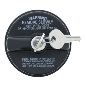 Motorad Fuel Tank Cap, Keyed Alike Combo Locks, Locking, Black, Plastic, 2-5/8 Inch Depth, 1-3/4 Inch Neck Diameter – MGC233KA