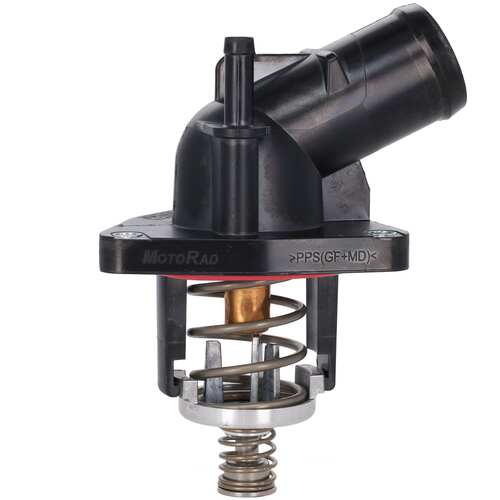 Motorad Thermostat Housing, Spec-R, Plastic/ Stainless Steel/ Copper/ Rubber, O-Ring, Black, 1 Outlet Port, 1.6 Inch Inlet Diameter – MRD108