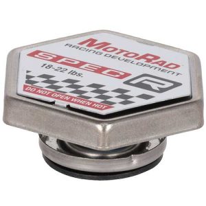 Motorad Radiator Cap, Spec-R, 22 PSI Maximum Pressure, Hexagon, Silver, Stainless Steel/ Rubber, Spec-R Logo – MRD503
