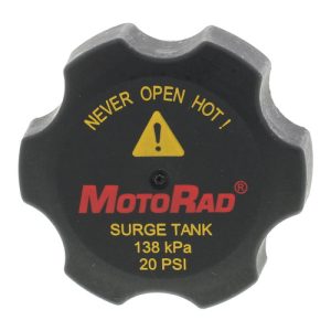 Motorad Coolant Reservoir Cap, Black, Plastic/ Rubber, 20 PSI Pressure Rating, 1.94 Inch Width, Vented, Threaded Attachment – T62