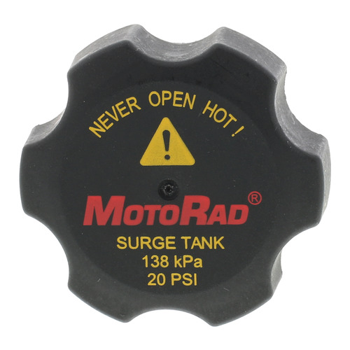 Motorad Coolant Reservoir Cap, Black, Plastic/ Rubber, 20 PSI Pressure Rating, 1.94 Inch Width, Vented, Threaded Attachment – T62