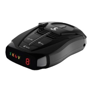 Cobra Radar Detector, Rad 380, Stand Alone Dash Mount, Detects Front and Rear Laser/Radar Signals, Text Display, Voice Alert – 0180008-1