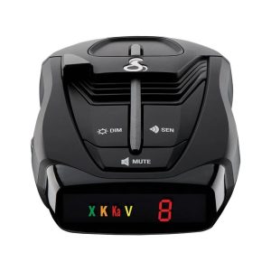 Cobra Radar Detector, Rad 380, Stand Alone Dash Mount, Detects Front and Rear Laser/Radar Signals, Text Display, Voice Alert – 0180008-1