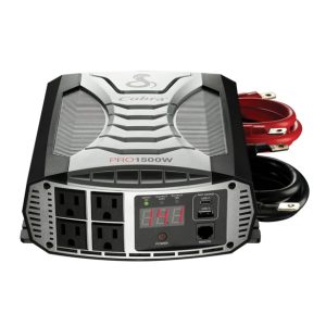 Cobra Power Inverter, Inverts 10 – 15 Volt DC to 115 Volt AC, 1500 Continuous/ 3000 Peak Watts, 90 Percent Efficiency – CPI1500W