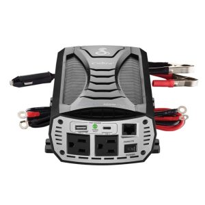 Cobra Power Inverter, Inverts 10 – 15 Volt DC to 115 Volt AC, 400 Continuous/ 800 Peak Watts, 90 Percent Efficiency, 2 Grounded AC Outlets – CPI400PSW