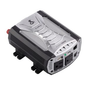 Cobra Power Inverter, Inverts 10 – 15 Volt DC to 115 Volt AC, 500 Continuous/ 1000 Peak Watts, 90 Percent Efficiency, 2 Grounded AC Outlets – CPI500W