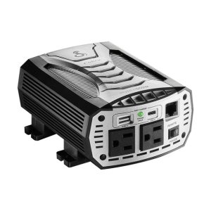 Cobra Power Inverter, Inverts 10 – 15 Volt DC to 115 Volt AC, 500 Continuous/ 1000 Peak Watts, 90 Percent Efficiency, 2 Grounded AC Outlets – CPI500W