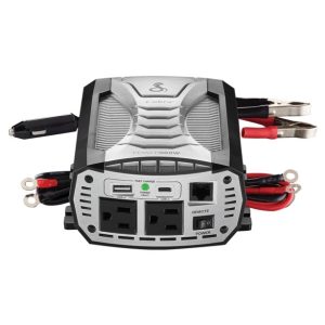 Cobra Power Inverter, Inverts 10 – 15 Volt DC to 115 Volt AC, 500 Continuous/ 1000 Peak Watts, 90 Percent Efficiency, 2 Grounded AC Outlets – CPI500W