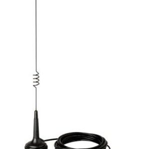 Cobra CB Radio Antenna, Monopole, Roof/ Trunk Lid Magnetic Mount, 18-1/2 Inch Length, Black, Stainless Steel, 100 Watt Power Handling – HG A1000