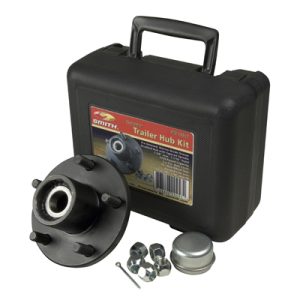 C.e. Smith Trailer Axle Hub, 5 X 4-1/2 Inch Bolt Pattern, 1350 Pound Capacity, With Carry Case/ Dust Cap/ Cotter Pin and Lug Nuts – 13311